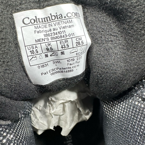 Columbia Men's Black and Gray Rain Boots size 10,5 New - Picture 8 of 8